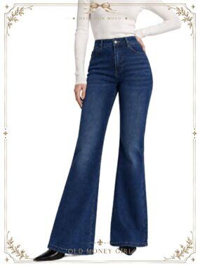 High Waisted Bootcut Tummy Control Stretch Jeans